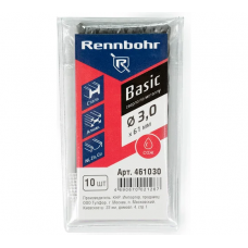 Сверло по металлу, ЦХ, 3,0 x61 мм, HSS-R, 10шт/уп, RENNBOHR BASIC PROM